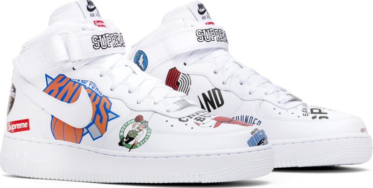 Supreme x NBA x Air Force 1 Mid 07 'White'