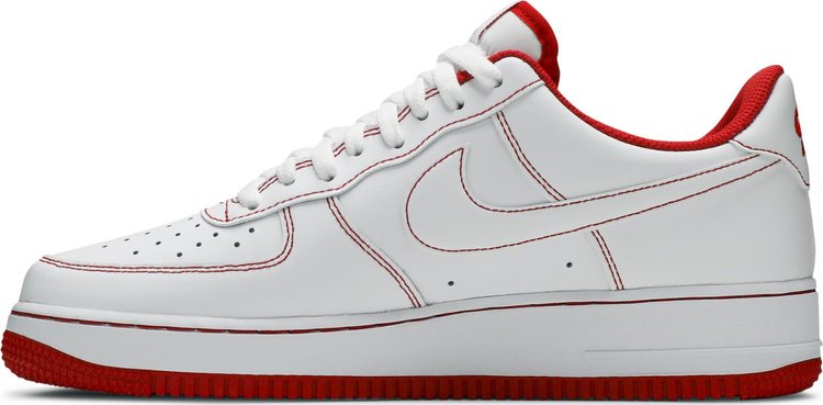 Nike Air Force 1 '07 'Contrast Stitch - White University Red'