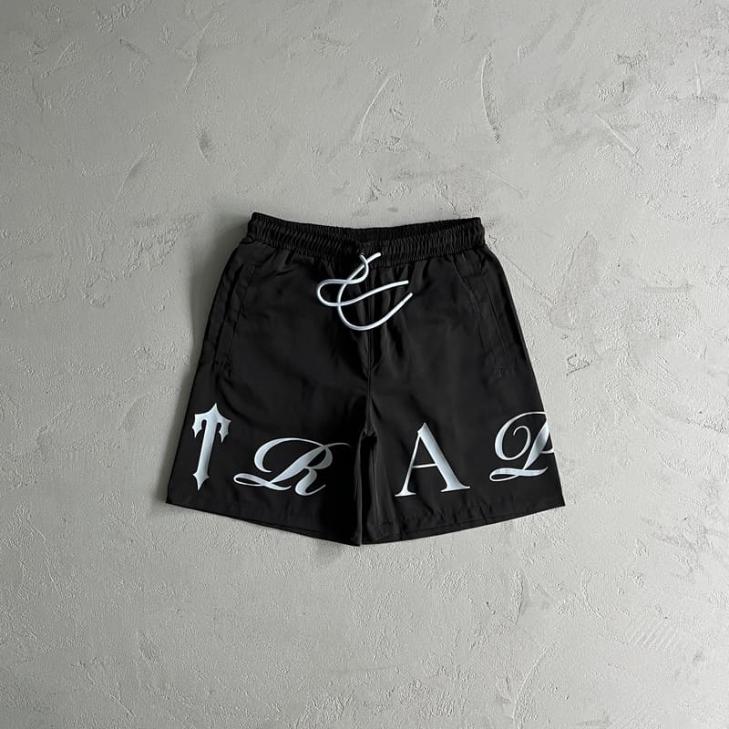 Shorts Trapstar Script Swimming Black/Nigara Mist