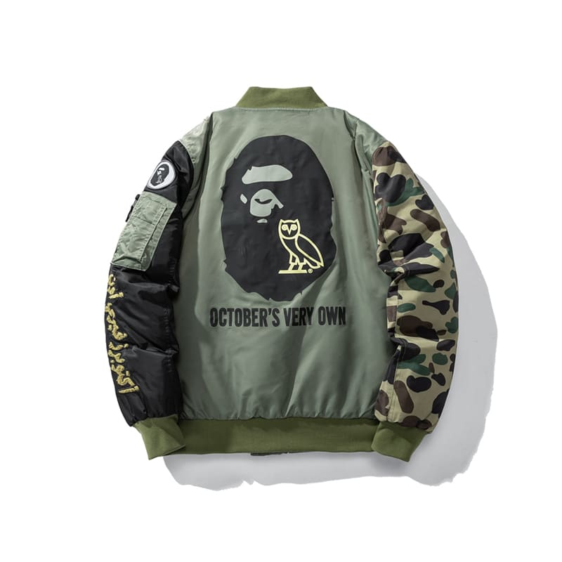 Jaqueta BAPE x OVO Loose Fit MA-1 Olive Drab