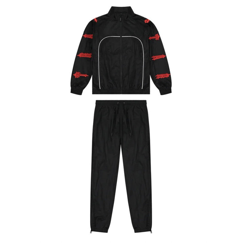 Conjuto Trapstar Irongate 2.0 Shellsuit Vermelho Preto